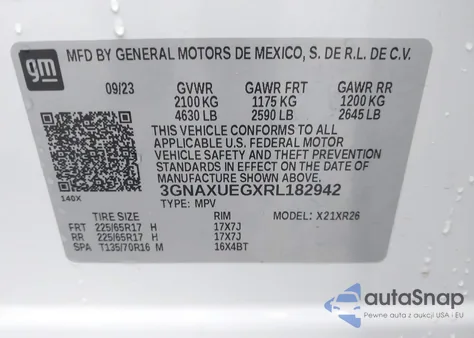 2024 Chevrolet Equinox Awd Lt from USA, damaged, VIN 3GNAXUEGXRL182942